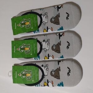MeUndies  3 pairs Elf No Show Seamless Toe Socks size W 11.5 M 9